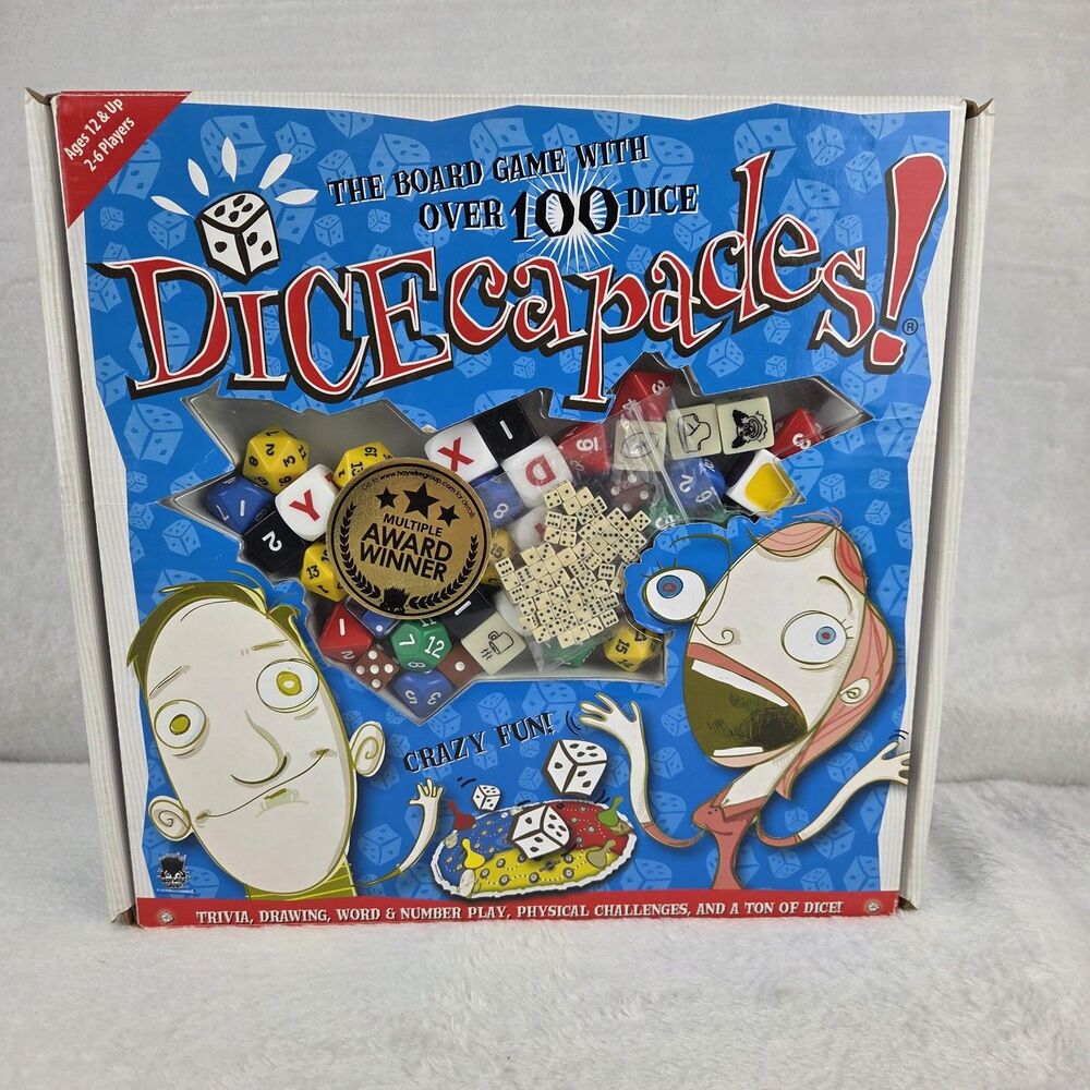 Dicecapades! Board Game 2011 Complete Over 100 Dice Trivia Party Game Excellent